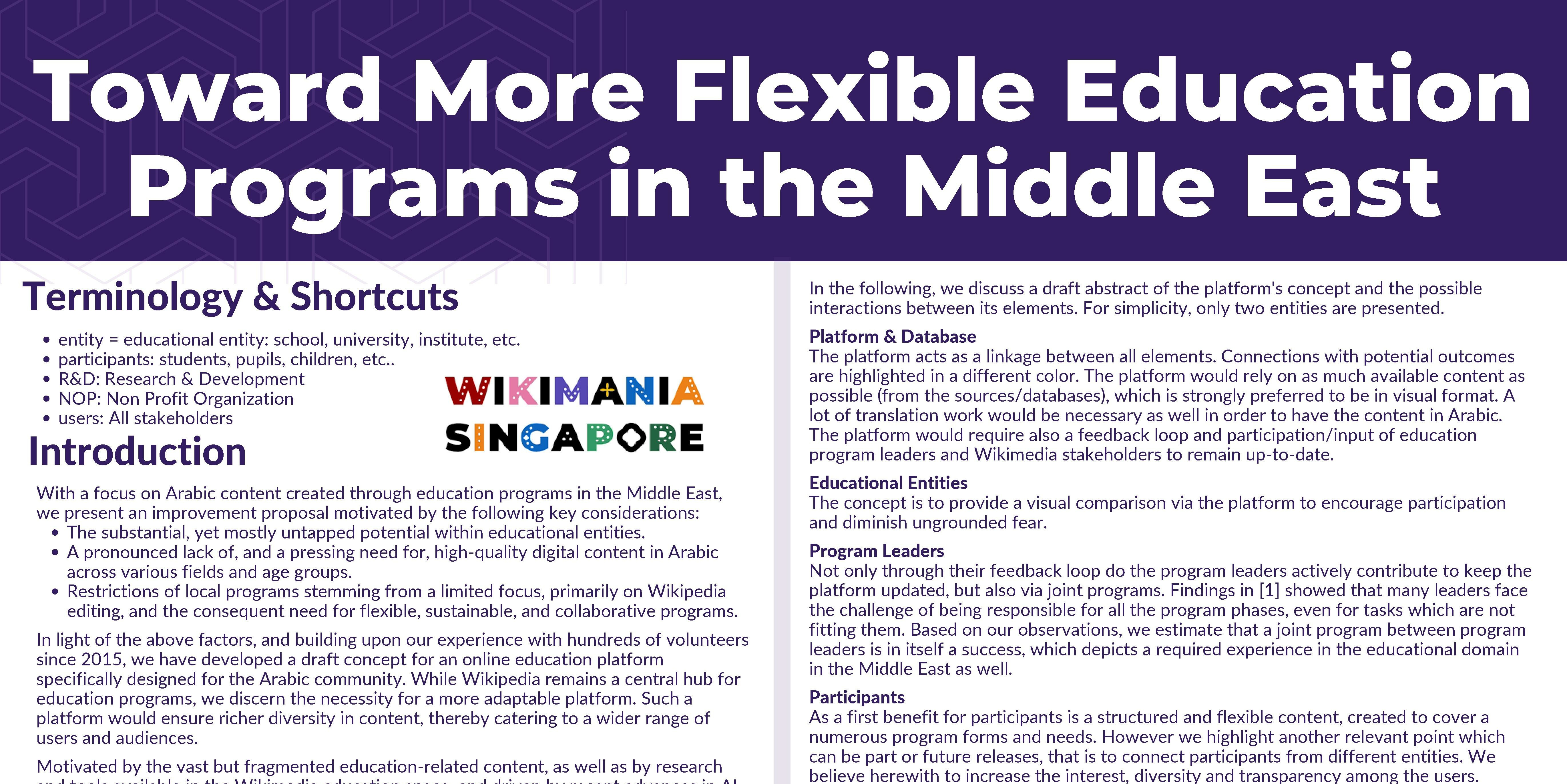 Toward More Flexible Education Programs in the Middle East